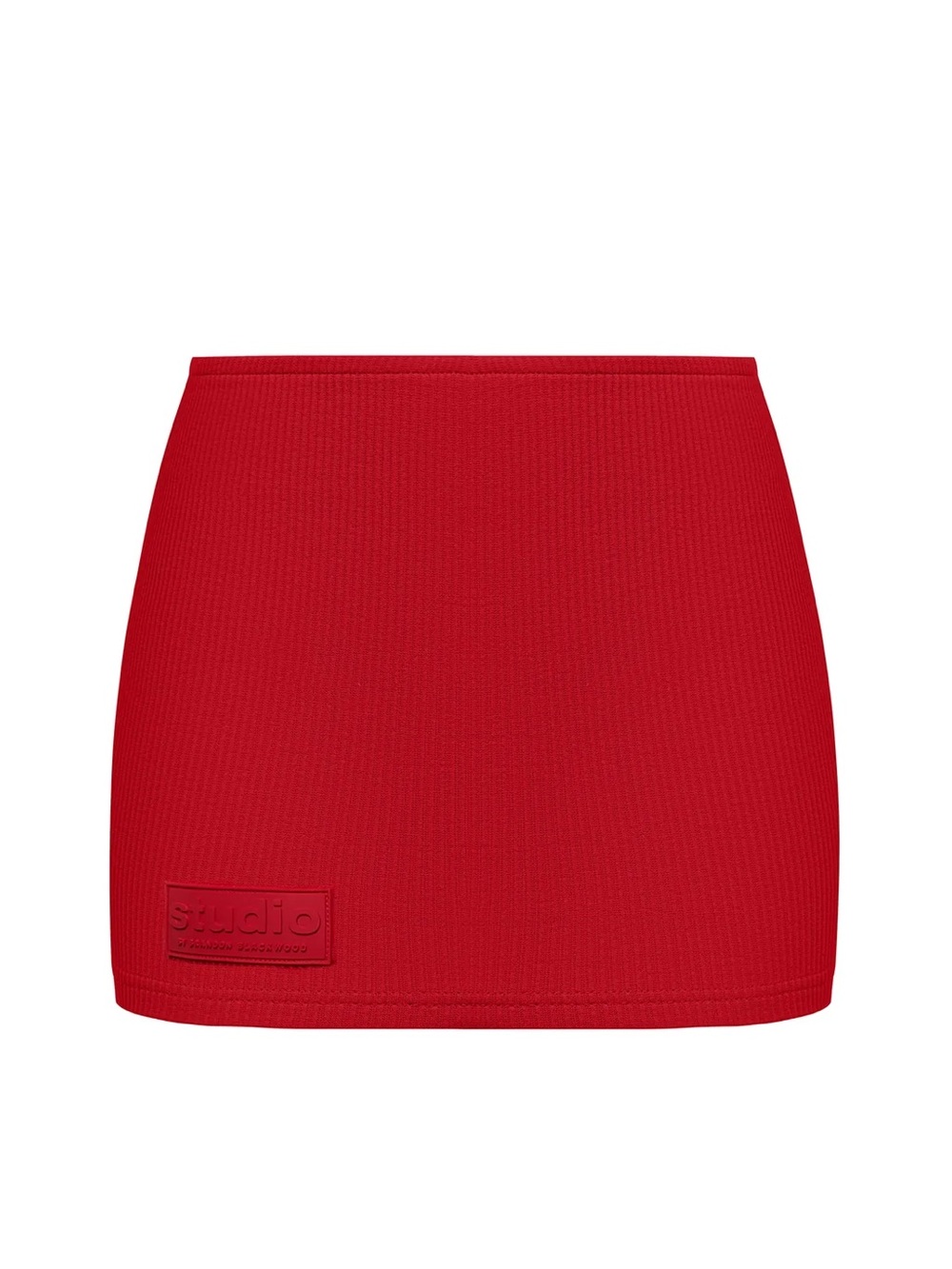 Studio by Brandon Blackwood Crimson Red Ribbed Bodycon Mini Skirt